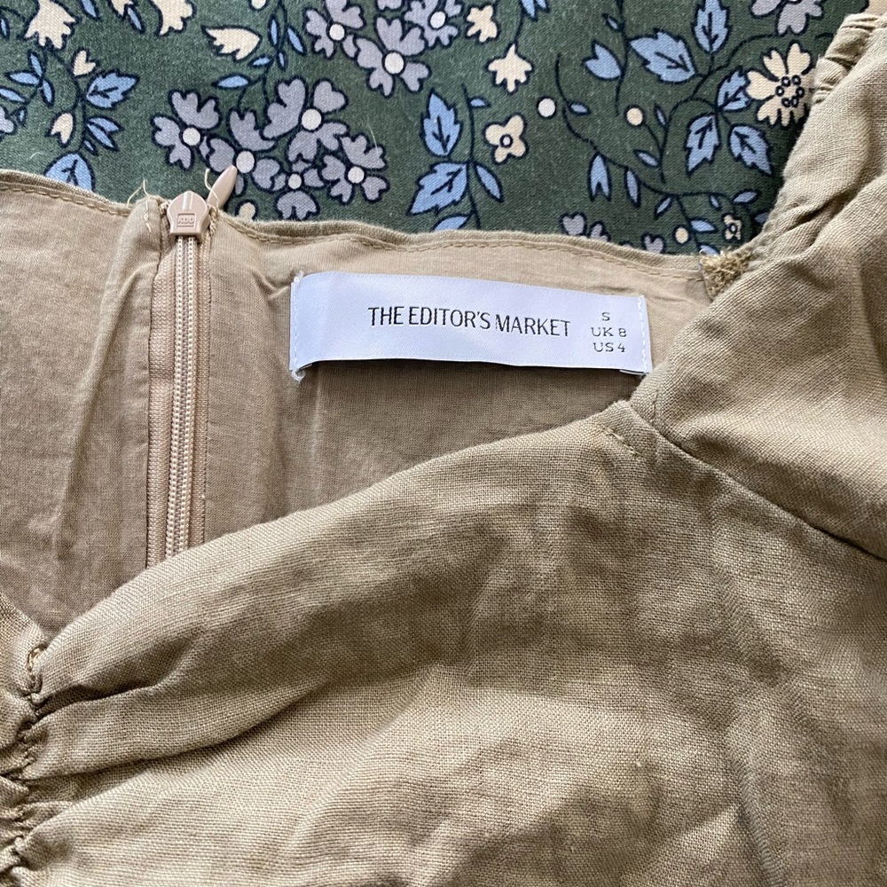 Tan Linen Dress - Picture 4 of 4